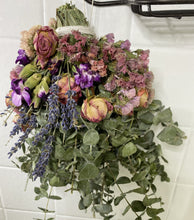 Load image into Gallery viewer, Floral Eucalyptus Shower Wand - Statice Carnation Rose Lavender