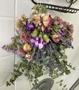 Floral Eucalyptus Shower Wand - Statice Carnation Rose Lavender