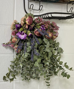 Floral Eucalyptus Shower Wand - Statice Carnation Rose Lavender