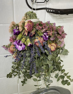 Floral Eucalyptus Shower Wand - Statice Carnation Rose Lavender